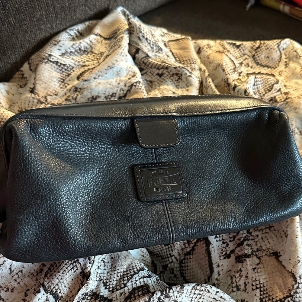 Fossil Black Leather Men's Bag